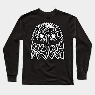 Black and White Tribal Eagle Long Sleeve T-Shirt